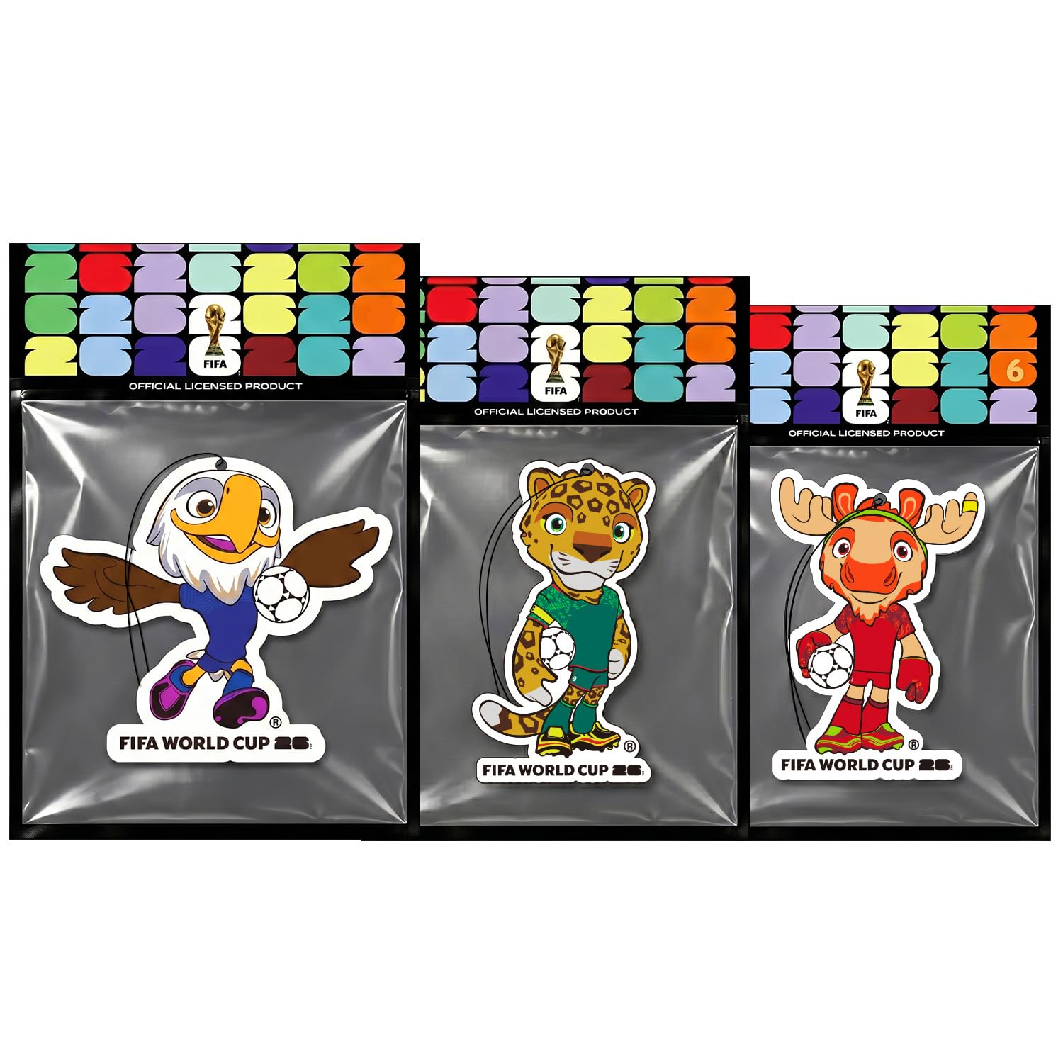 FIFA World Cup 2026 Official 3 Pack Car Air Freshener - Product Imagery