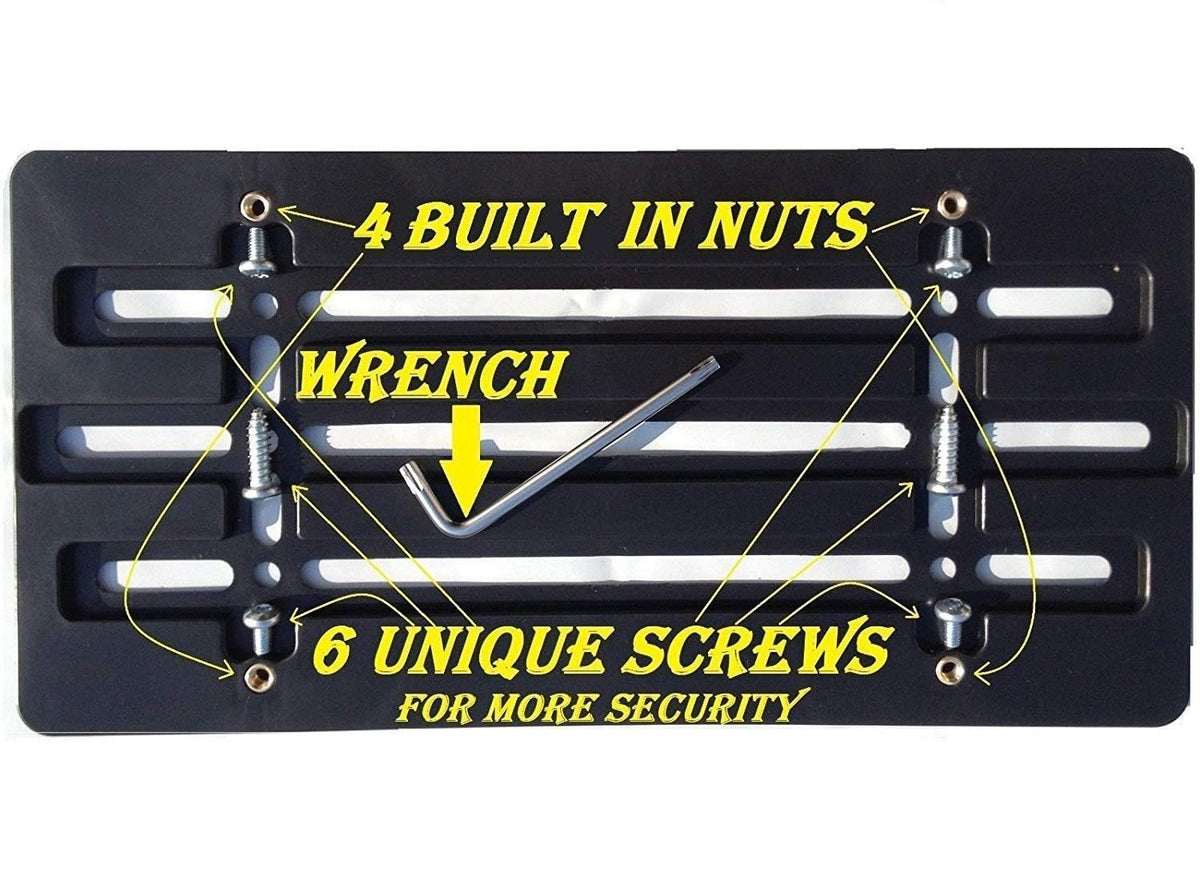 Front Bumper Licensе Plate Brackеt, Plate Holder Set with 6 - Product Imagery