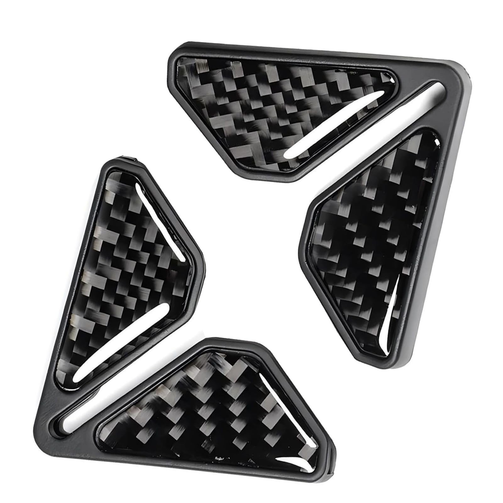 2 PCS Car Door Corner Edge Guards, 2.1" x 2.1" Carbon Fiber - Product Imagery