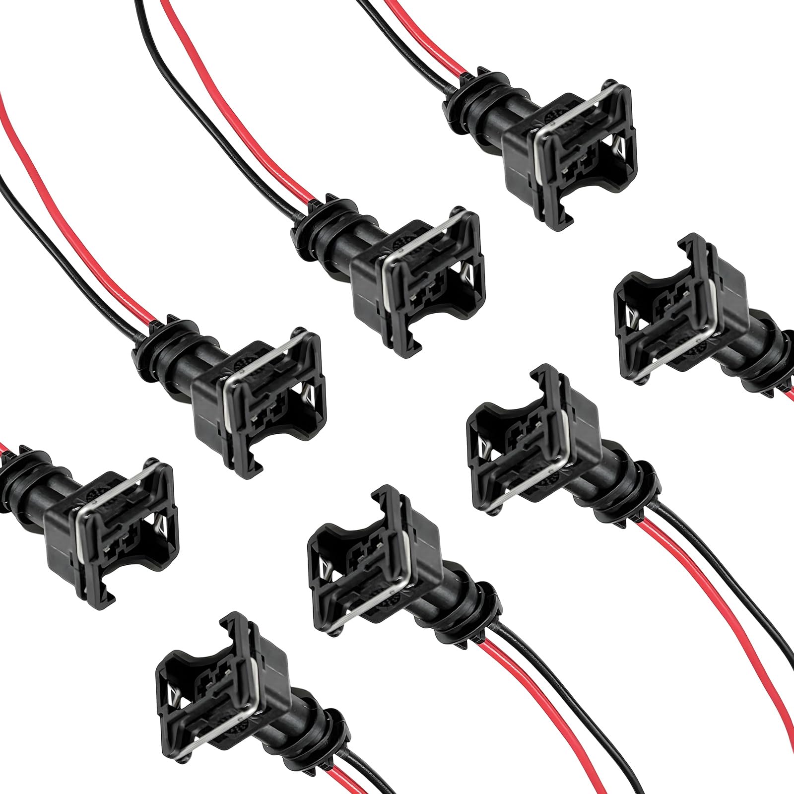8 PCS Fuel Injector Connector, EV1 OBD1 Typre Plug Wire Harness - Product Imagery