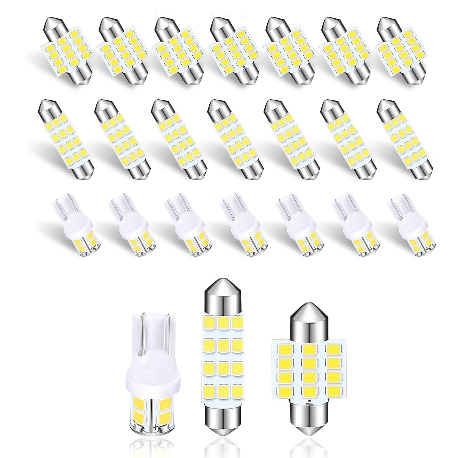 24PCS Car LED Bulbs, LED Interior Car Lights Combination Bulb - Product Imagery