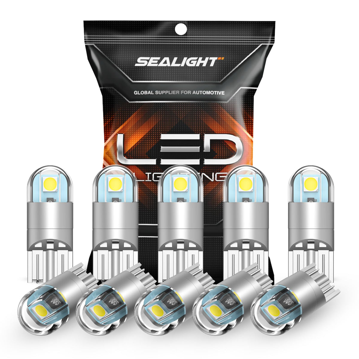 SEALIGHT 194 LED Bulb 6000K White, License Plate Light, Dome - Product Imagery