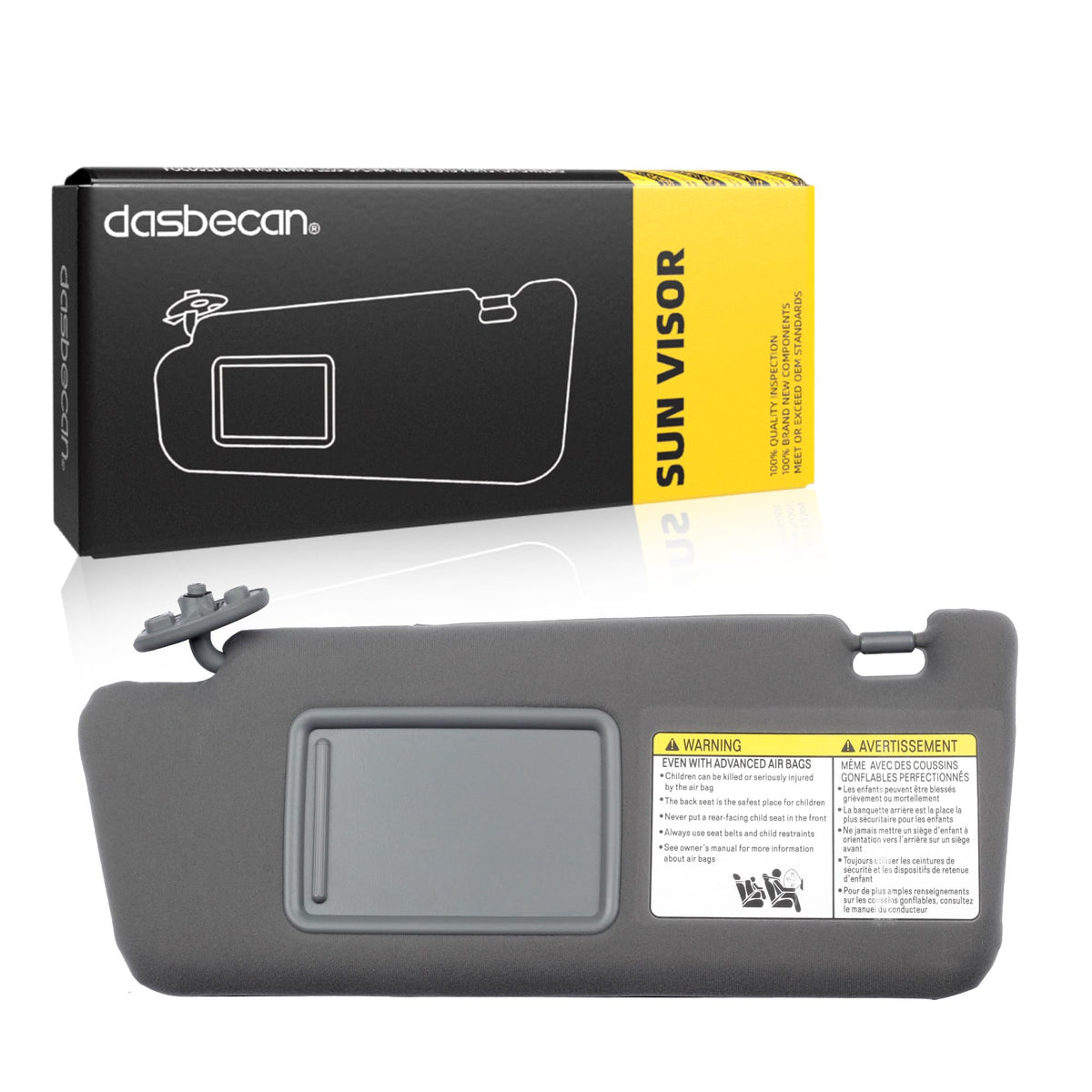 Dasbecan Driver Side Sun Visor Compatible with Toyota Tacoma - Product Imagery