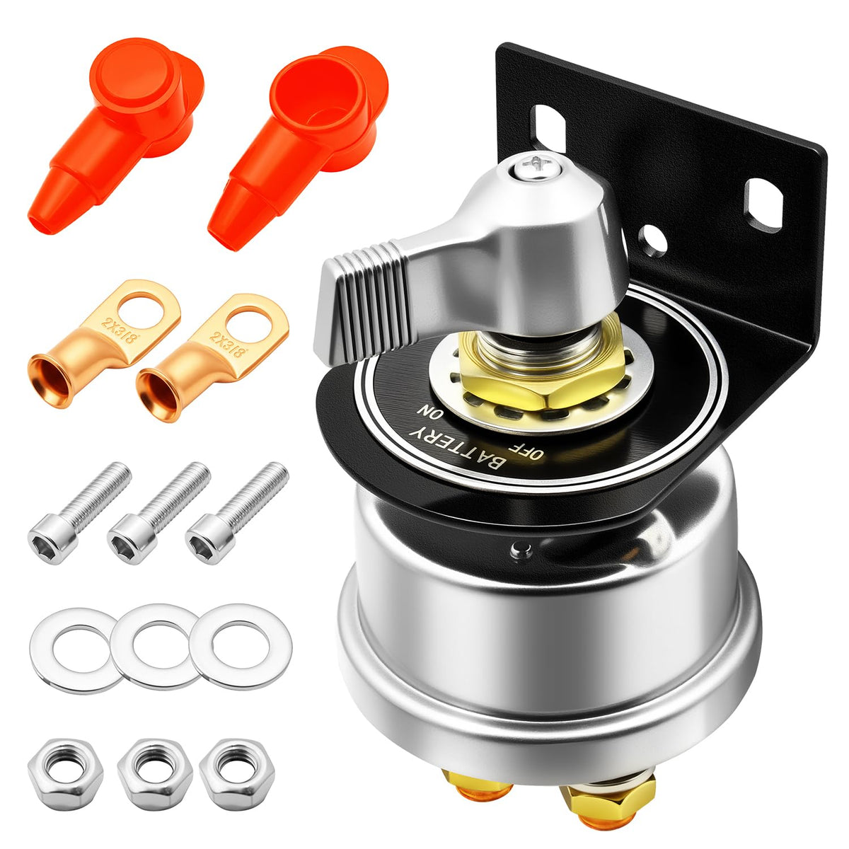 200A 12V Battery Disconnect Switch Heavy Duty, Quality Battery - Product Imagery