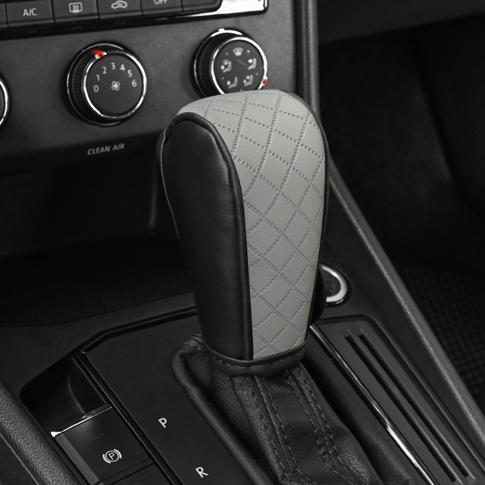 Leather Car Gear Shift Knob Cover, Upgraded Anti-Slip Design - Product Imagery