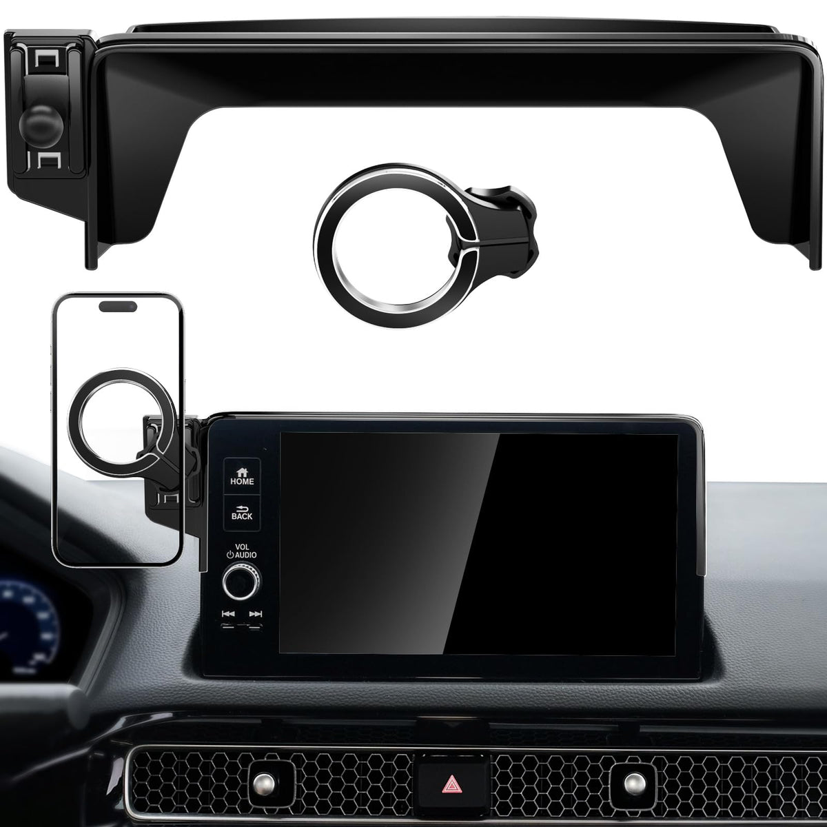 pop-tech Magnetic Phone Holder for Honda Civic 11th Gen 2022 - Product Imagery