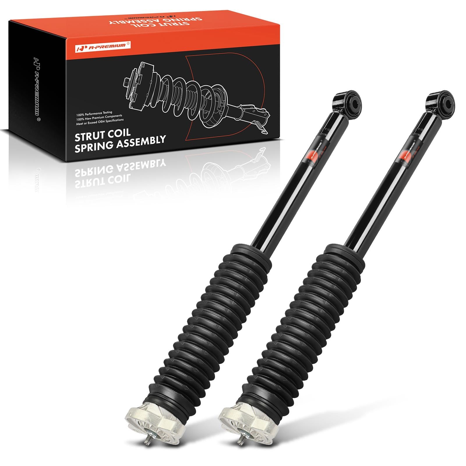 A-Premium Rear Shock Absorbers with Top Mount, Set of 2 - Product Imagery