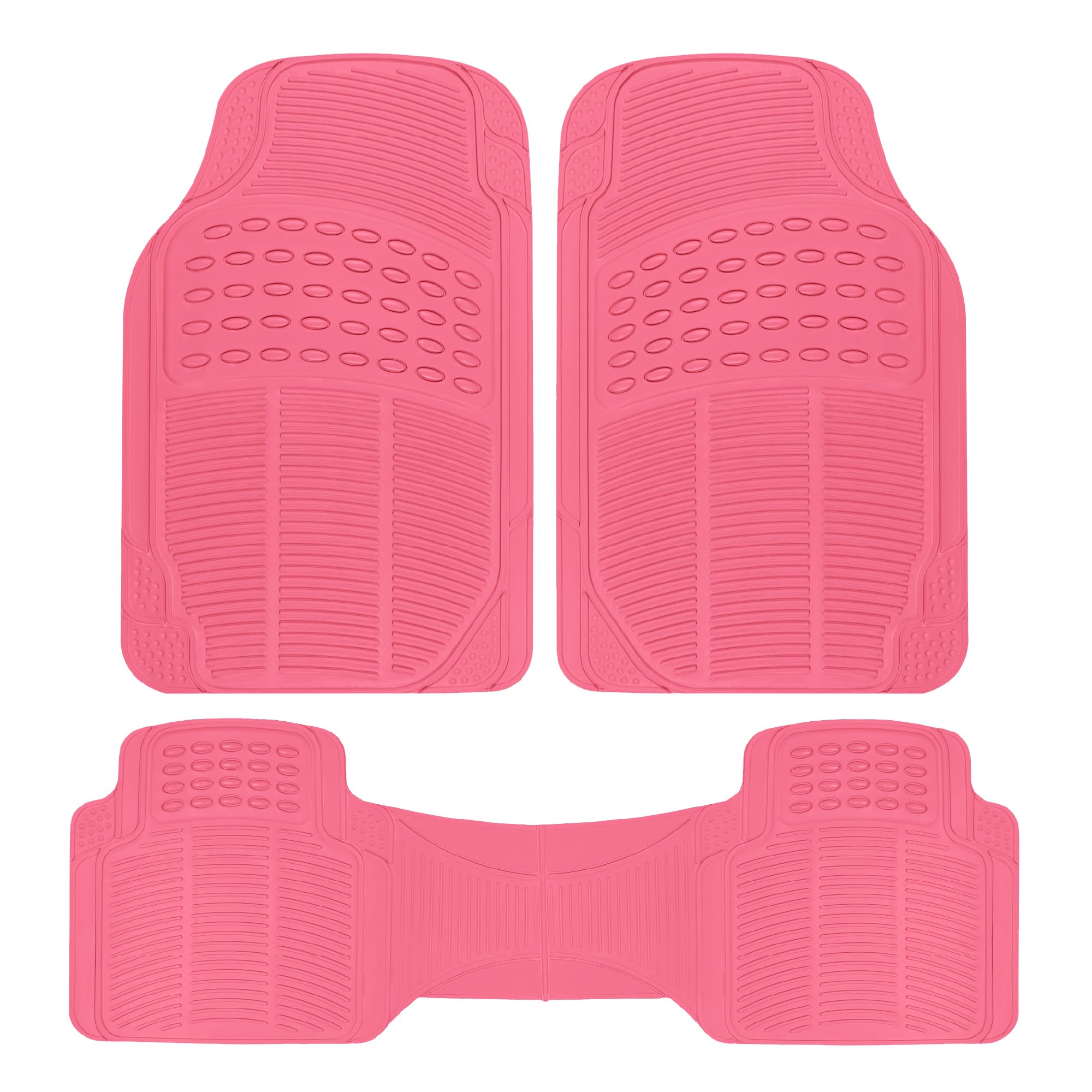 BDK ProLiner Pink Car Floor Mats for Cars Trucks SUV 3pc - Product Imagery