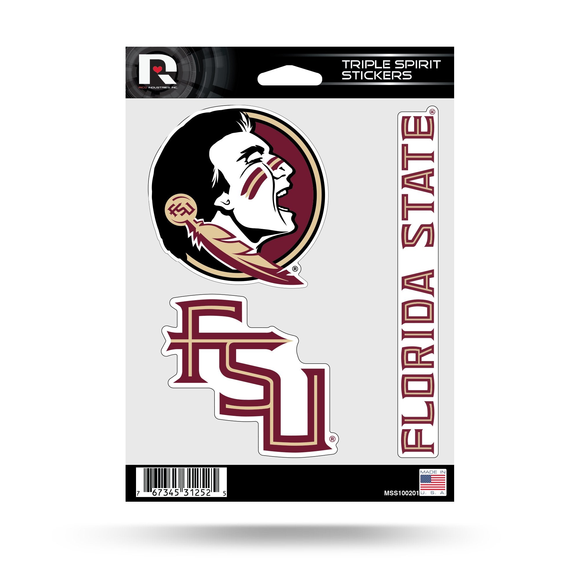 Rico Industries NCAA Alabama Design Triple Sticker Sheet - Product Imagery