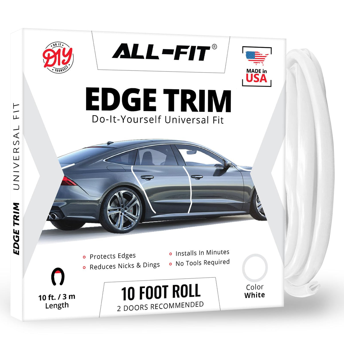 All-Fit Automotive Car Door Edge Protector Made in the USA (10 - Product Imagery