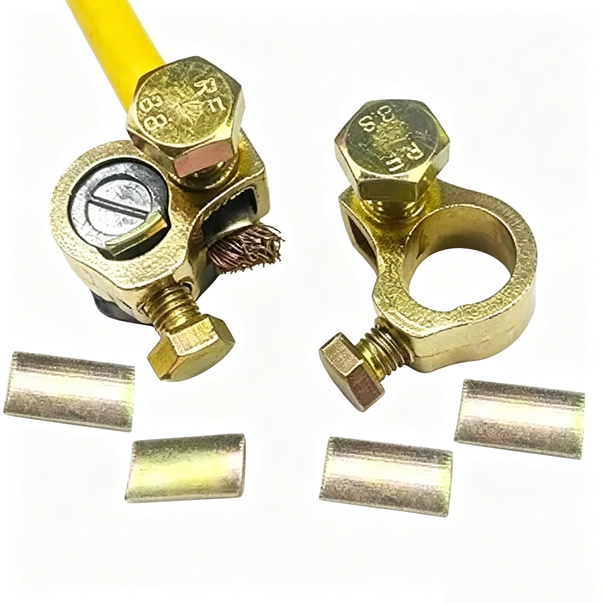 Generic Pure Copper Battery Terminal Connector, 1 Pair, 3/8" Stud - Product Imagery