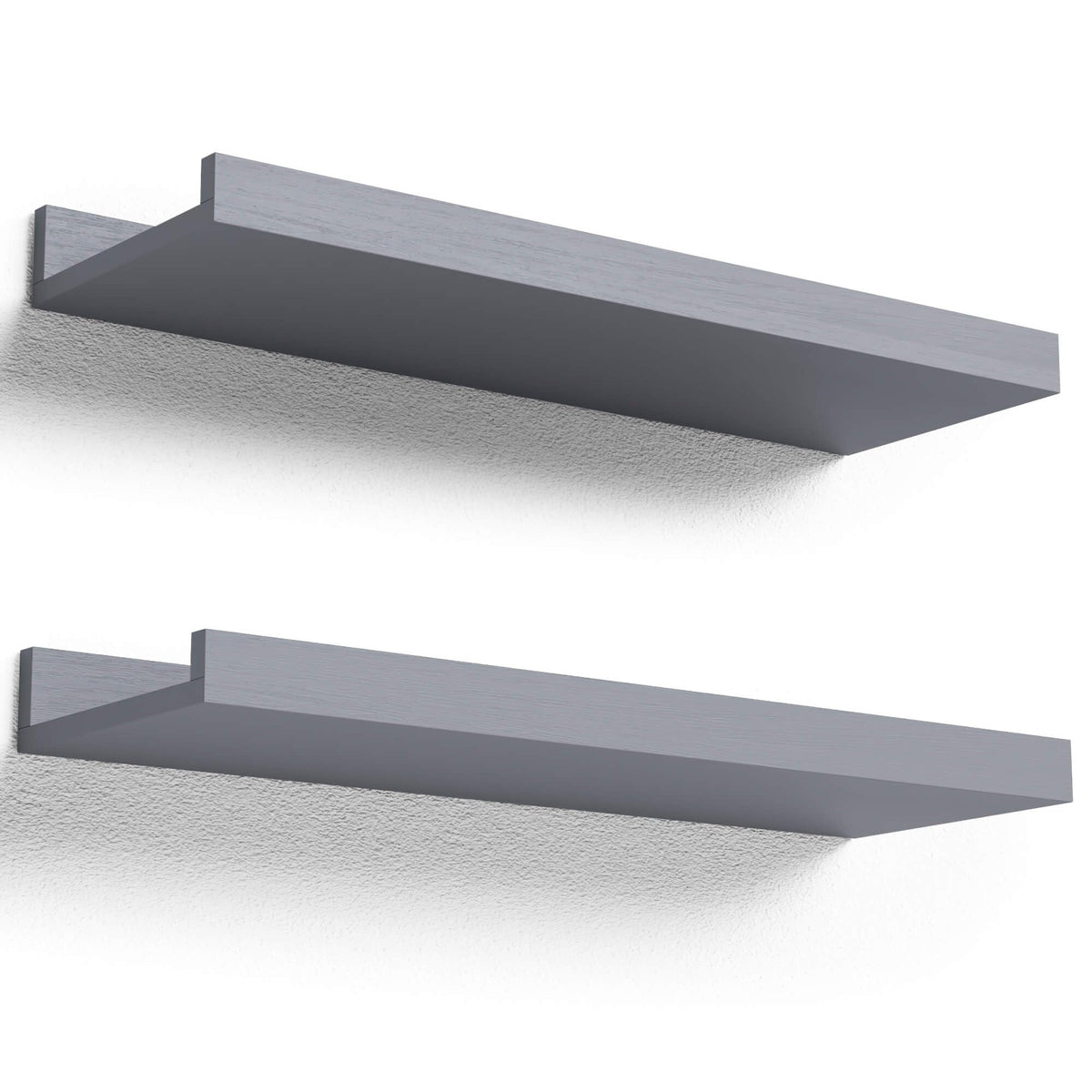 Boswillon Floating Shelves Set of 2, Small Wall Shelf with Lip, - Product Imagery