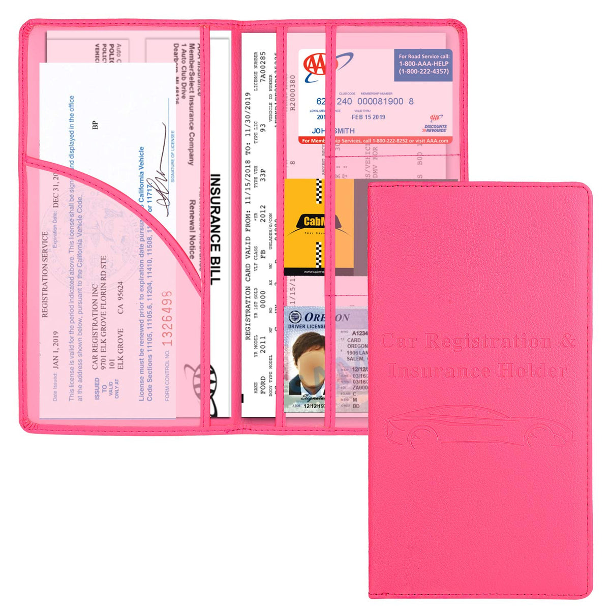 Cacturism Car Registration and Insurance Holder, Glove Box - Product Imagery