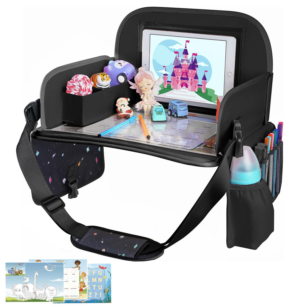MENZOKЕ Kids Travel Tray, Road Trip Activities for Kids Toddlers - Product Imagery