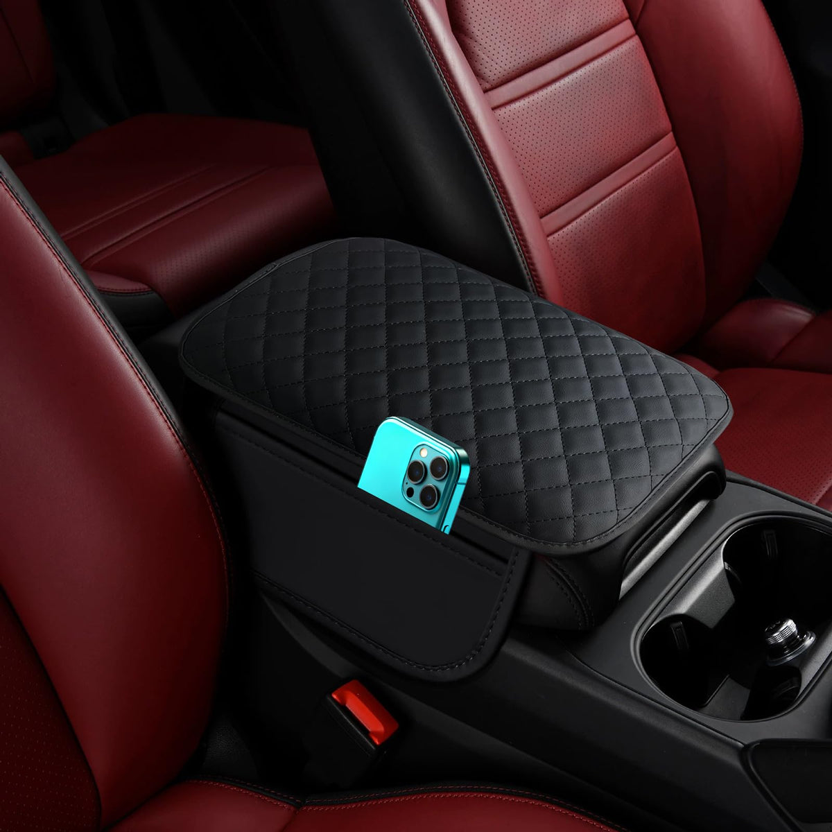 Upgraded Car Middle Center Console Cover with 2 Storage, - Product Imagery