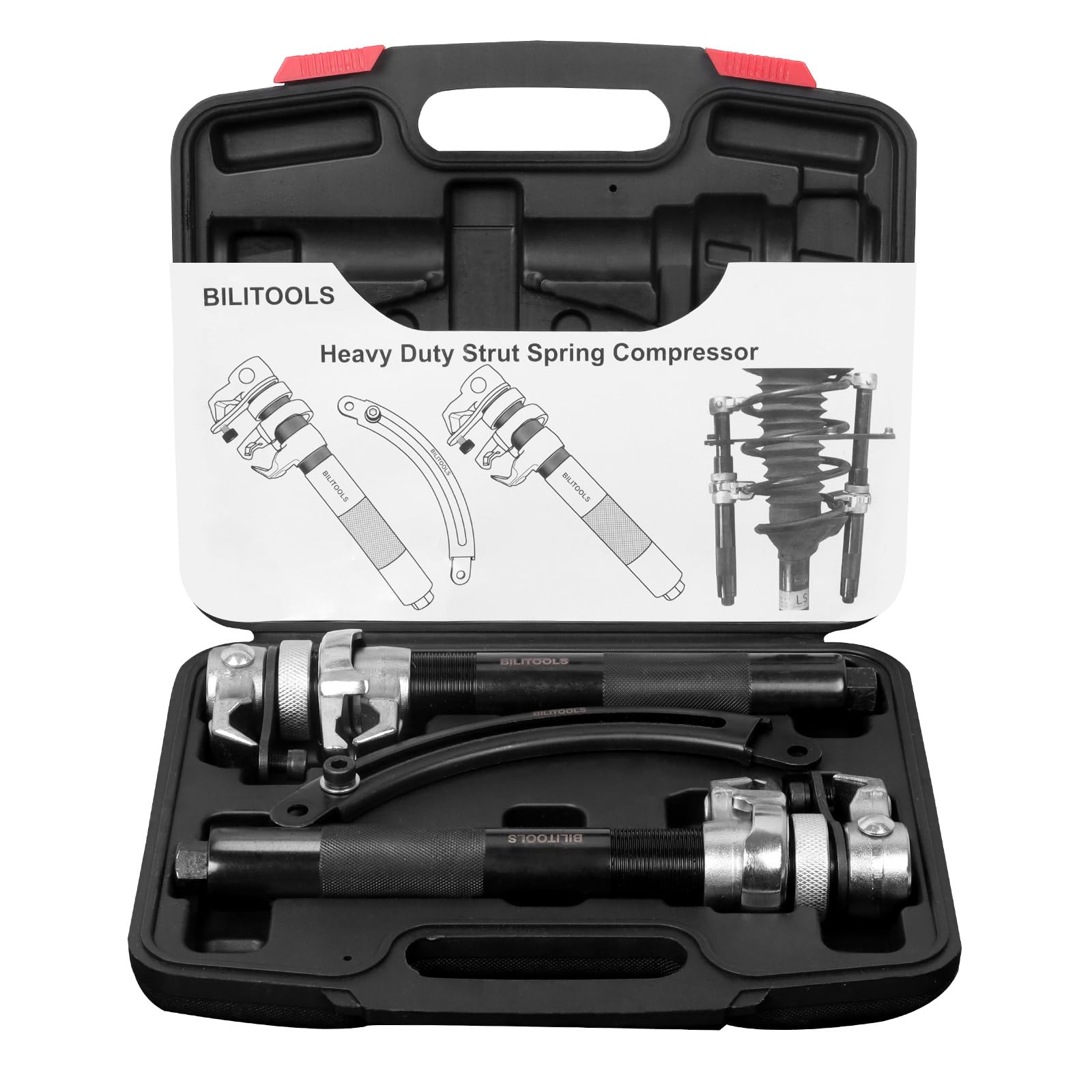 BILITOOLS 2-Piece Coil Spring Compressor Tool, Max Load.2645LB - Product Imagery