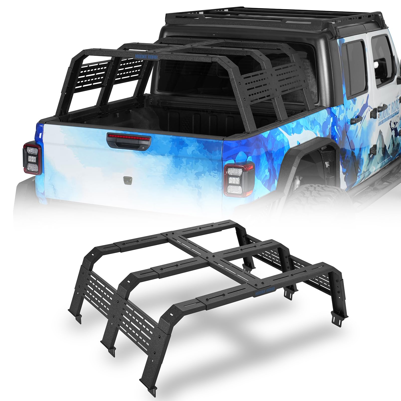 Hooke Road Overland Truck Bed Rack for Toyota Tacoma 5' Bed, - Product Imagery