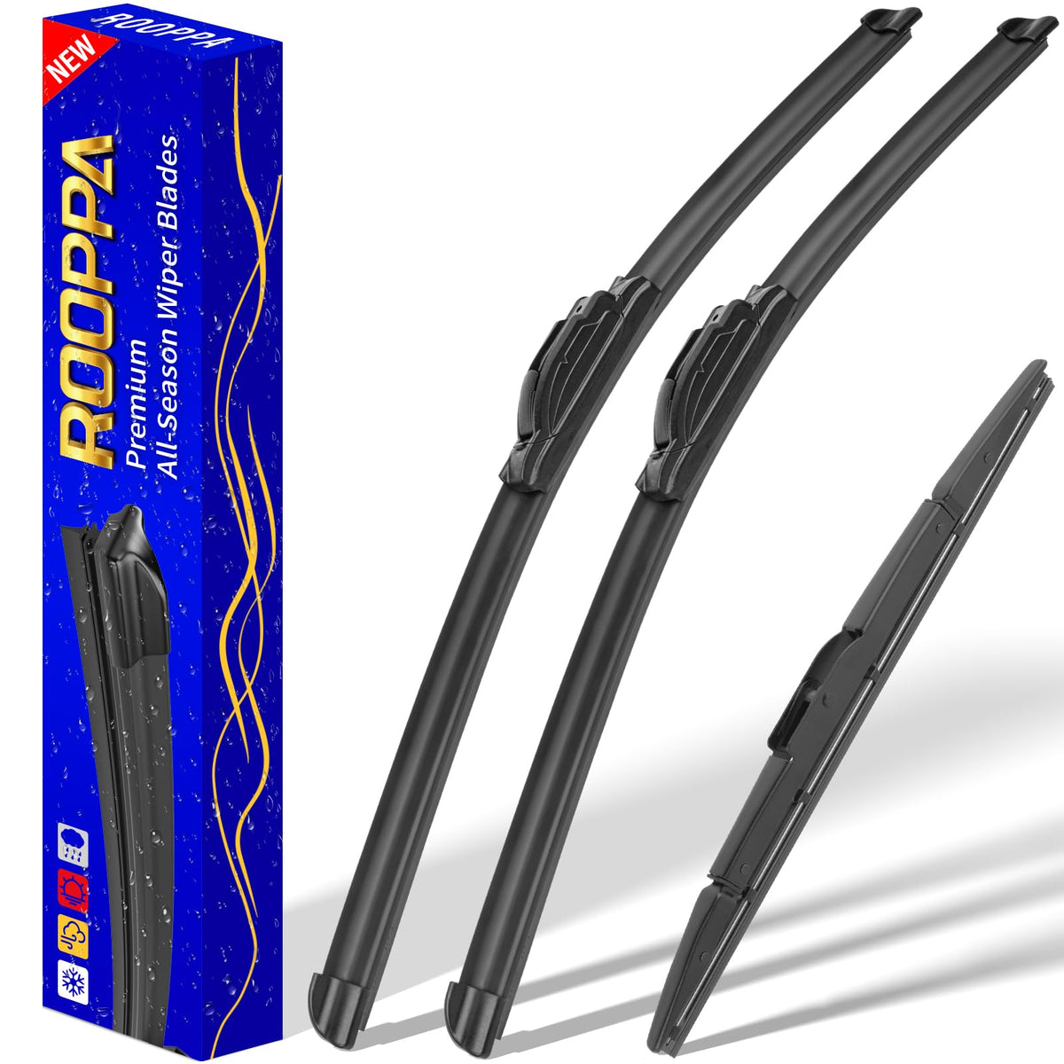 3 Wipers Fits Honda CRV CR-V 2012-2016 Wiper Blades - Product Imagery