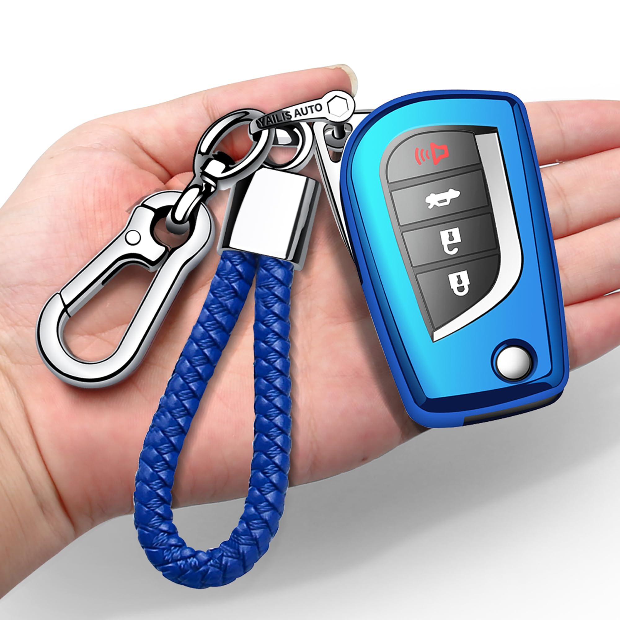 Compatible with Toyota Key Fob Cover with Keychain Soft TPU 360 - Product Imagery