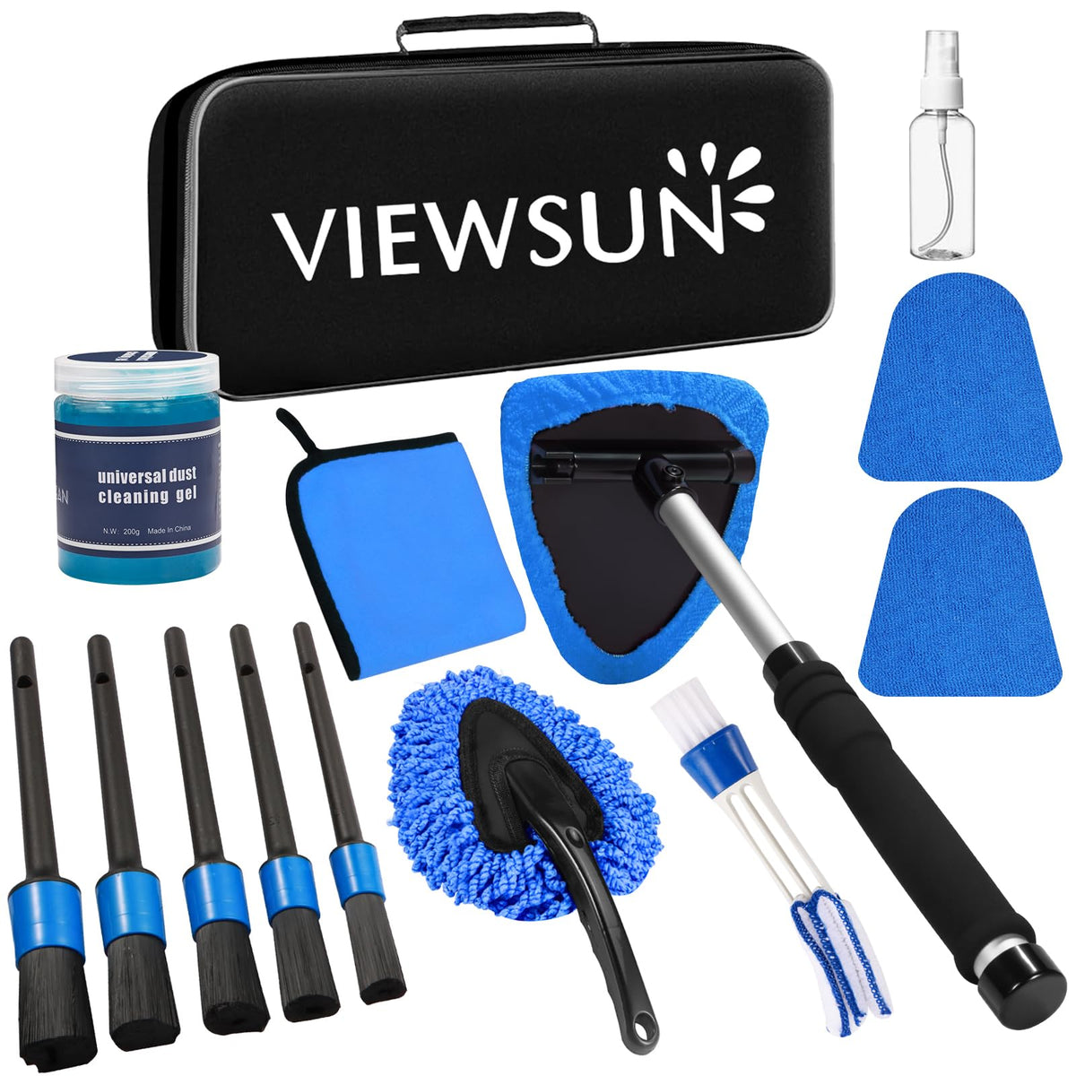 Windshield Cleaner Tool, 14Pcs Car Interior Cleaning Kit, Car - Product Imagery