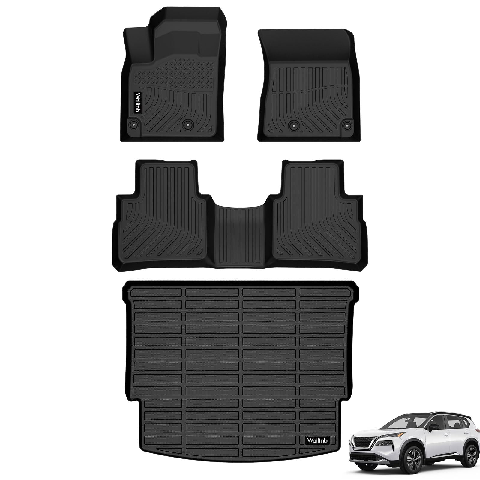 All-Weather Floor Mats & Cargo Liner for Nissan Rogue 2026 2025 - Product Imagery