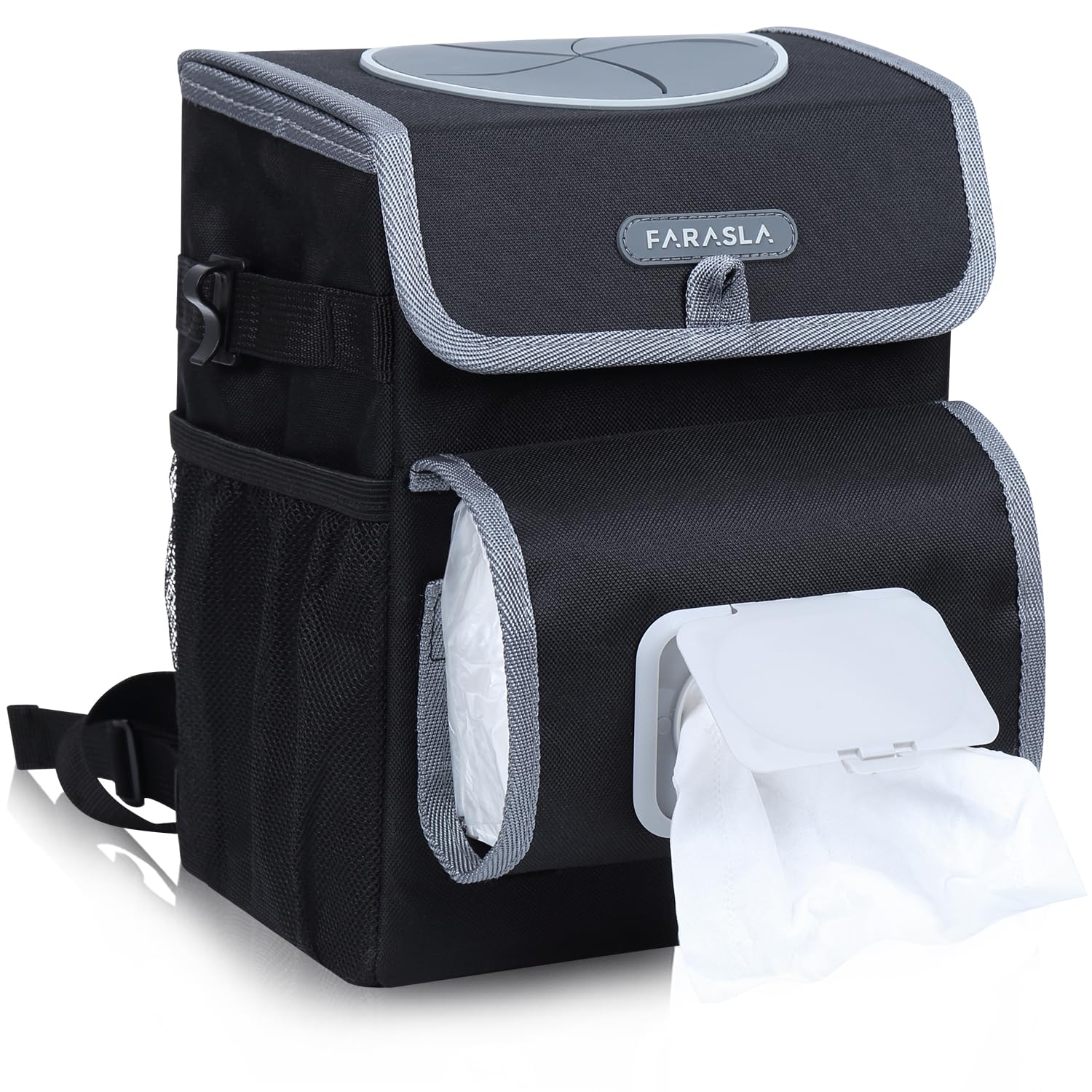 Farasla All-in-One Car Trash Can, Garbage Bag for Car - Product Imagery