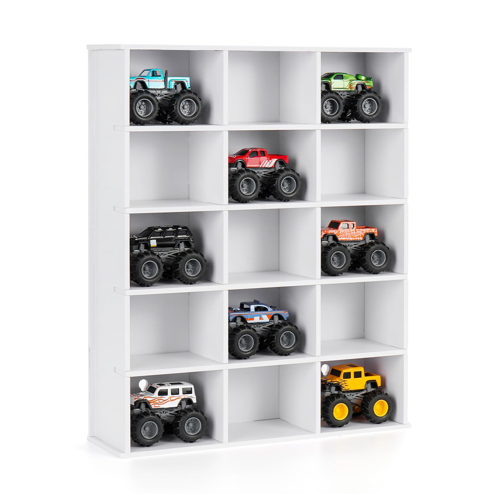Krafetto 15-Slot Monster Truck Display Shelf, Wall Mount - Product Imagery