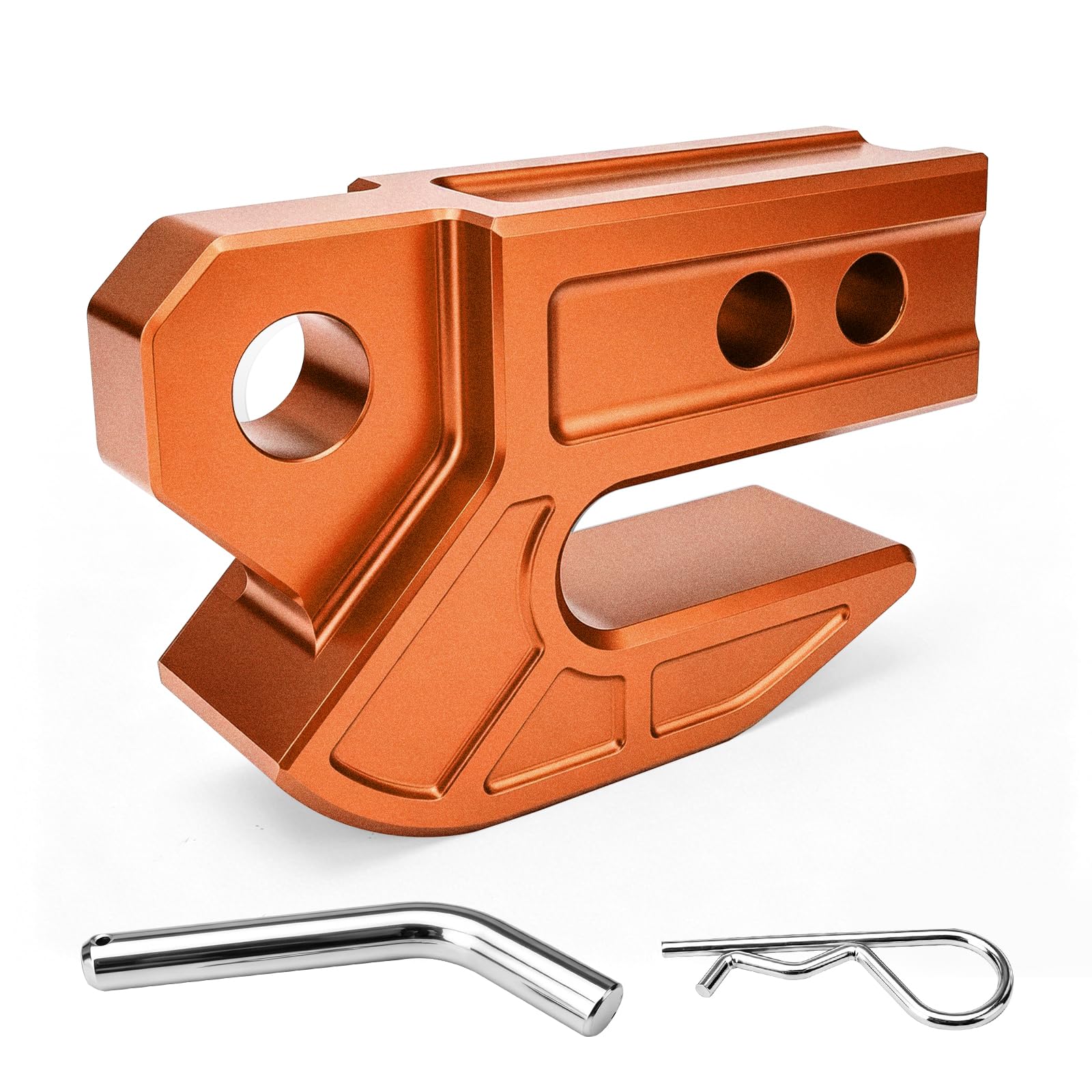 2’’ Hitch Skid Plate Protection for Off-Road Trucks, Orange - Product Imagery