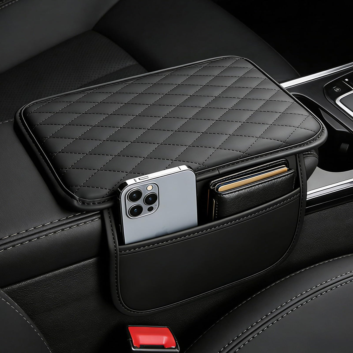 Center Console Cover with 2 Storage Bags, Universal Arm Cover - Product Imagery