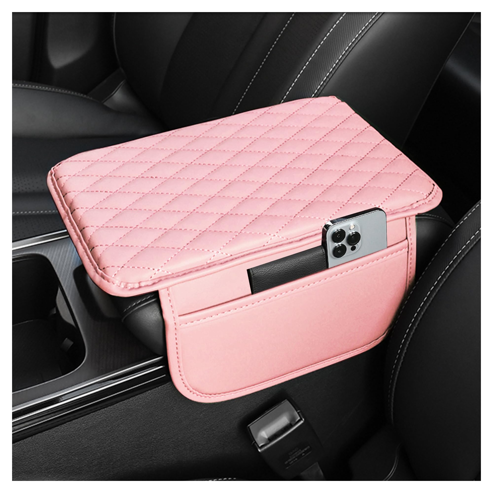 Stacool Upgraded Car Center Console Cover,Microfiber Leather Car - Product Imagery