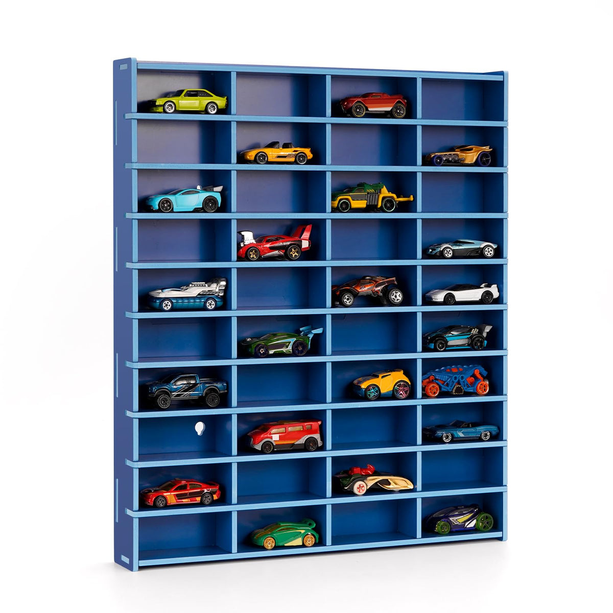 Krafetto 40-Slot Toy Car Display Shelf for 1/64 Cars, Wall - Product Imagery