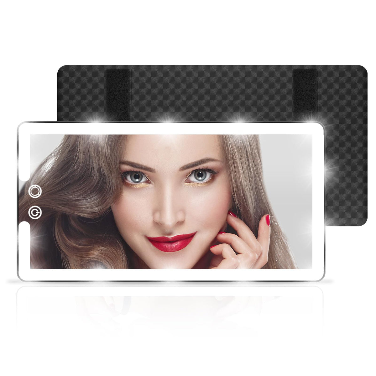 Led Sun Visor Vanity Mirror, Upgraded Large Car Mirrors with - Product Imagery
