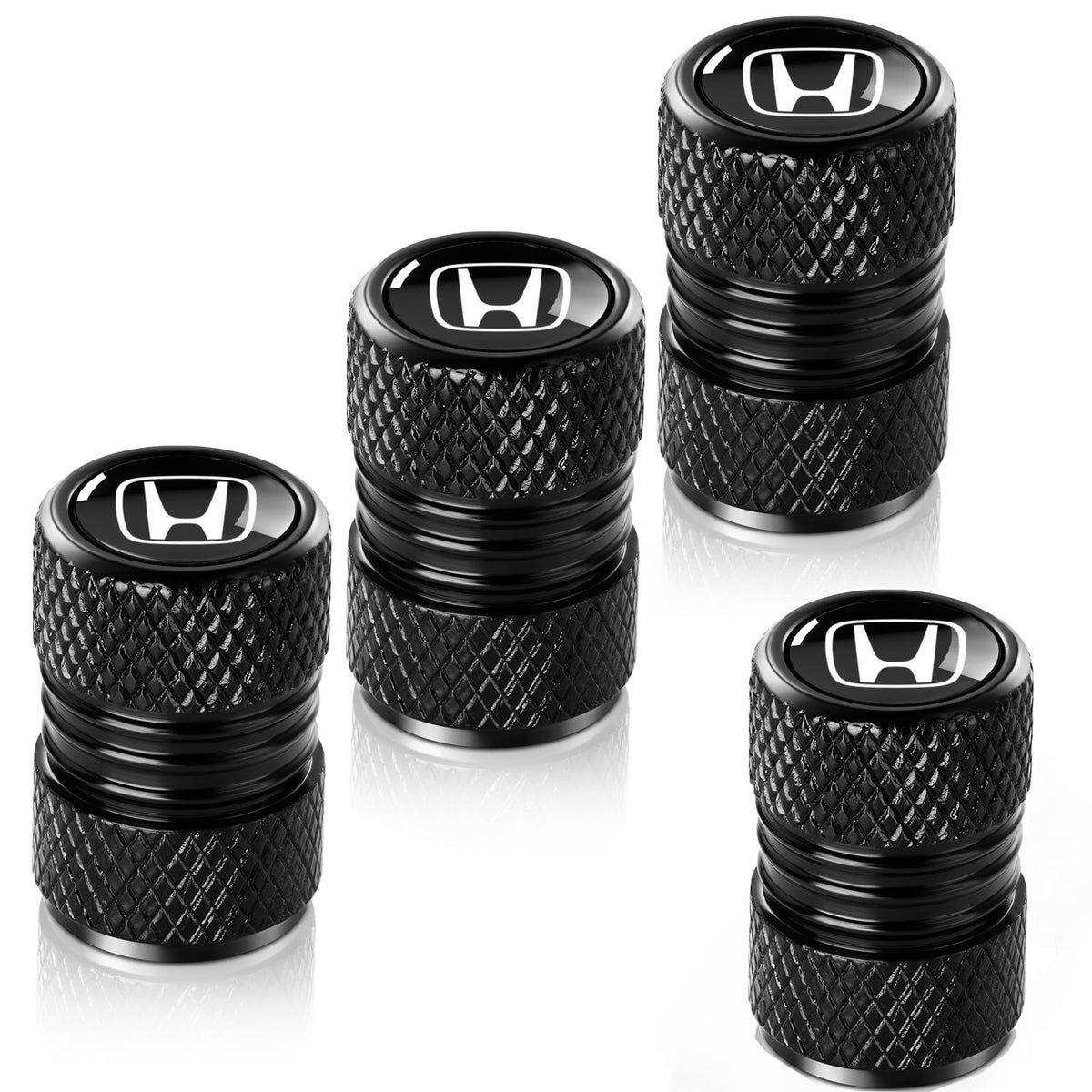 Tire Valve Stem Caps for Honda Metal Car Wheel Air caps Auto - Product Imagery