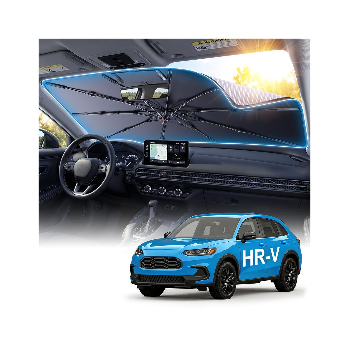 2026 Upgraded Windshield Sun Shade Umbrella for Honda HR-V - Product Imagery