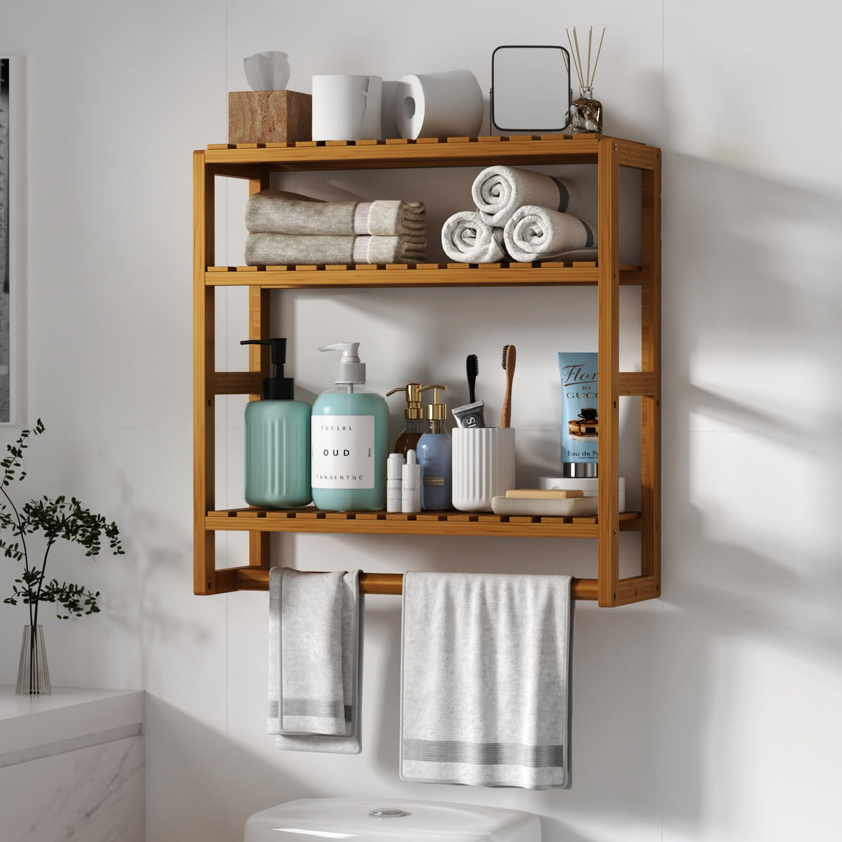 Galood Over The Toilet Storage Bathroom Shelves Wall Mounted 3 - Product Imagery
