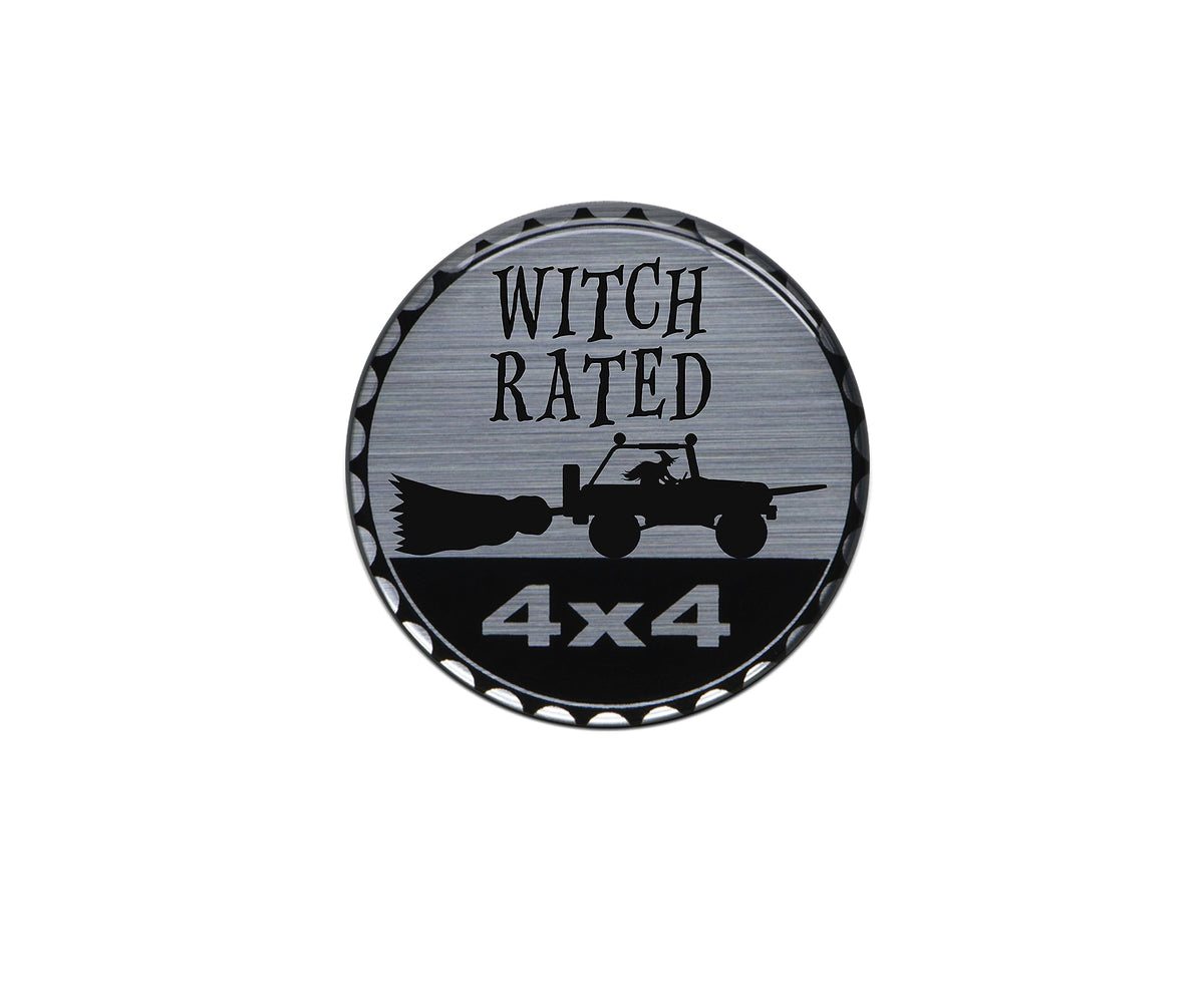 Rated Badge - Brushed Silver - Compatible with Jeep - 1 Piece - Product Imagery