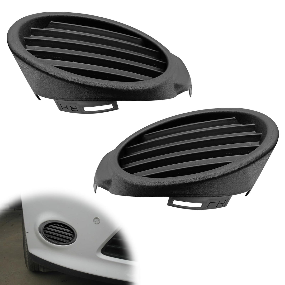 1 Pair Front Fog Light Cover Compatible with F0rd Focus 2012 - Product Imagery
