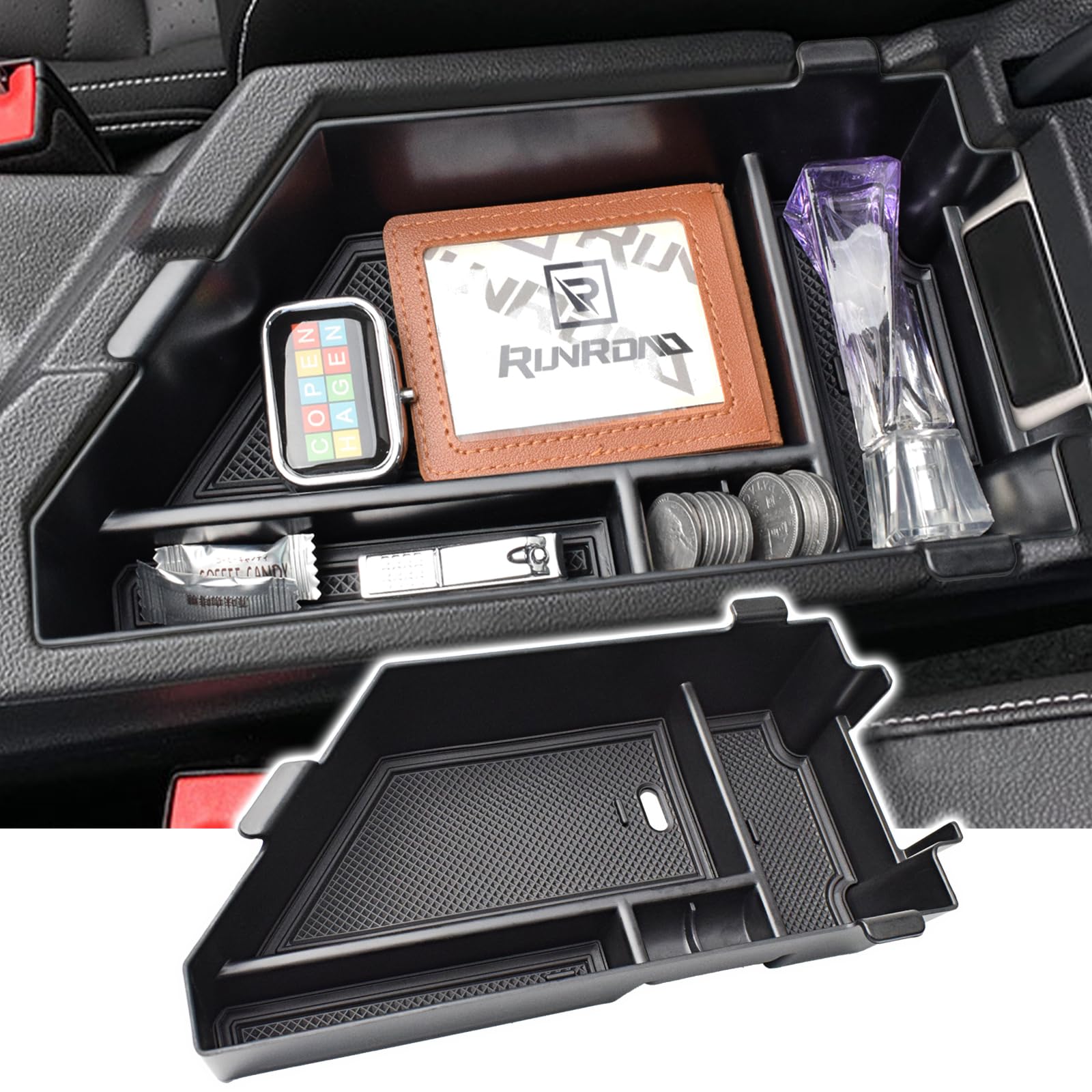RUNROAD Center Console Organizer for 2020-2026 Volkswagen Jetta - Product Imagery