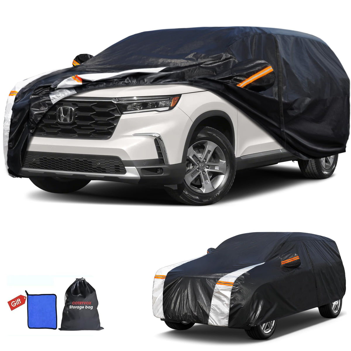 Honda Pilot Car Cover 100% Waterproof All Weather, Gift with - Product Imagery