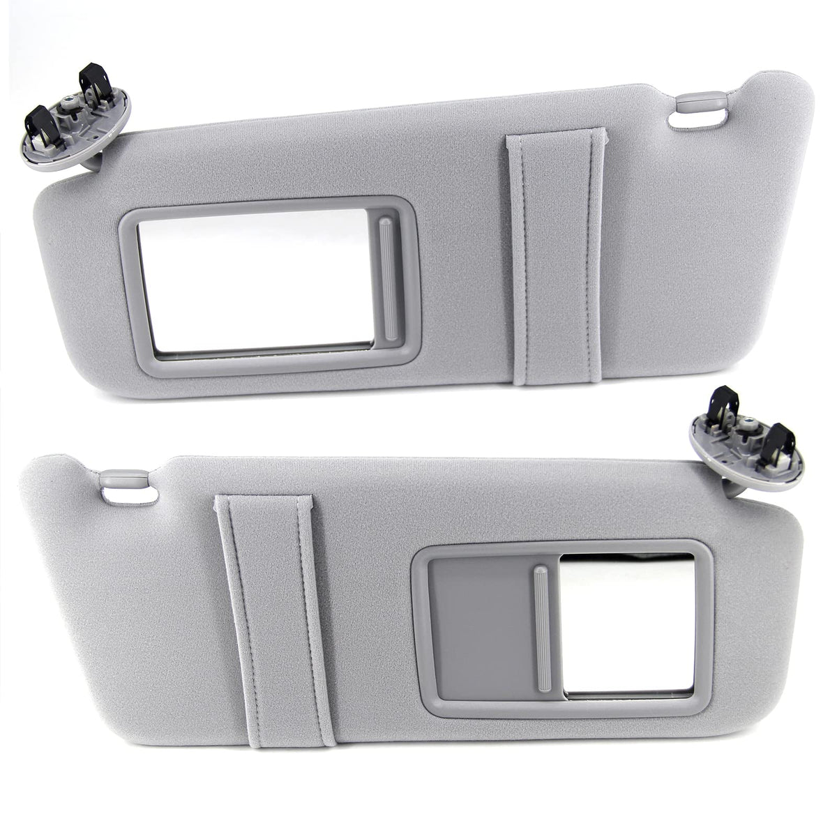 Pair Sun Visor Left Driver Right Passenger Side Gray - Product Imagery