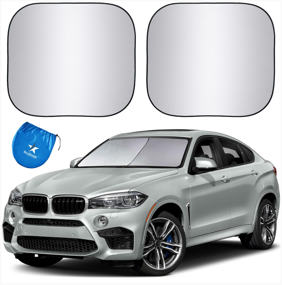 EzyShade Car Windshield Sun Shade. See Vehicle Size-Chart. - Product Imagery