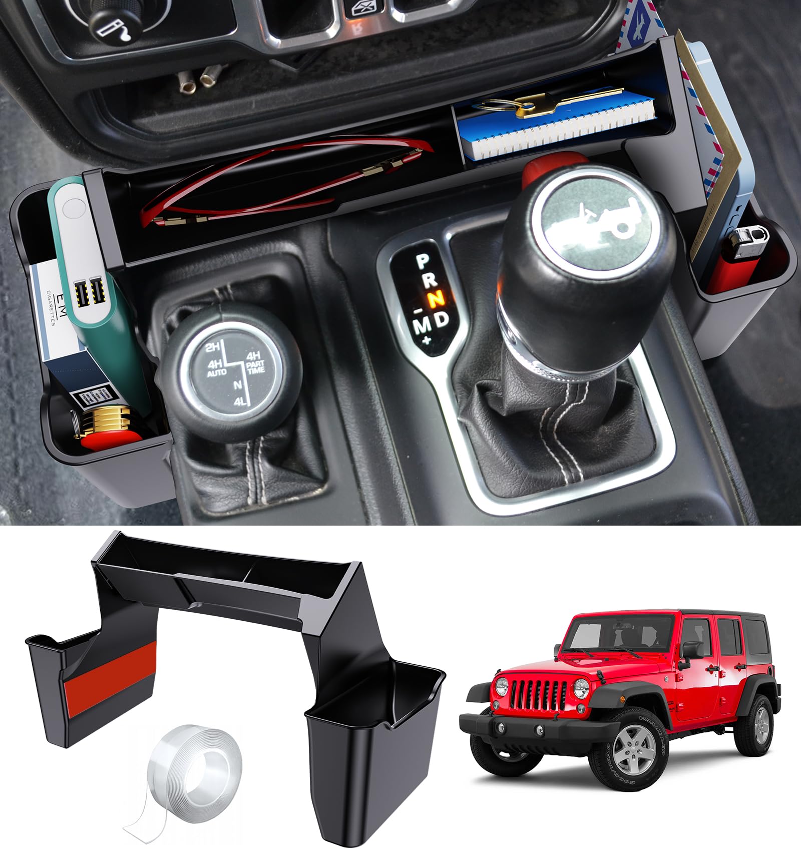 Eamplest Gear Shift Center Console Organizer Box for Jeep - Product Imagery
