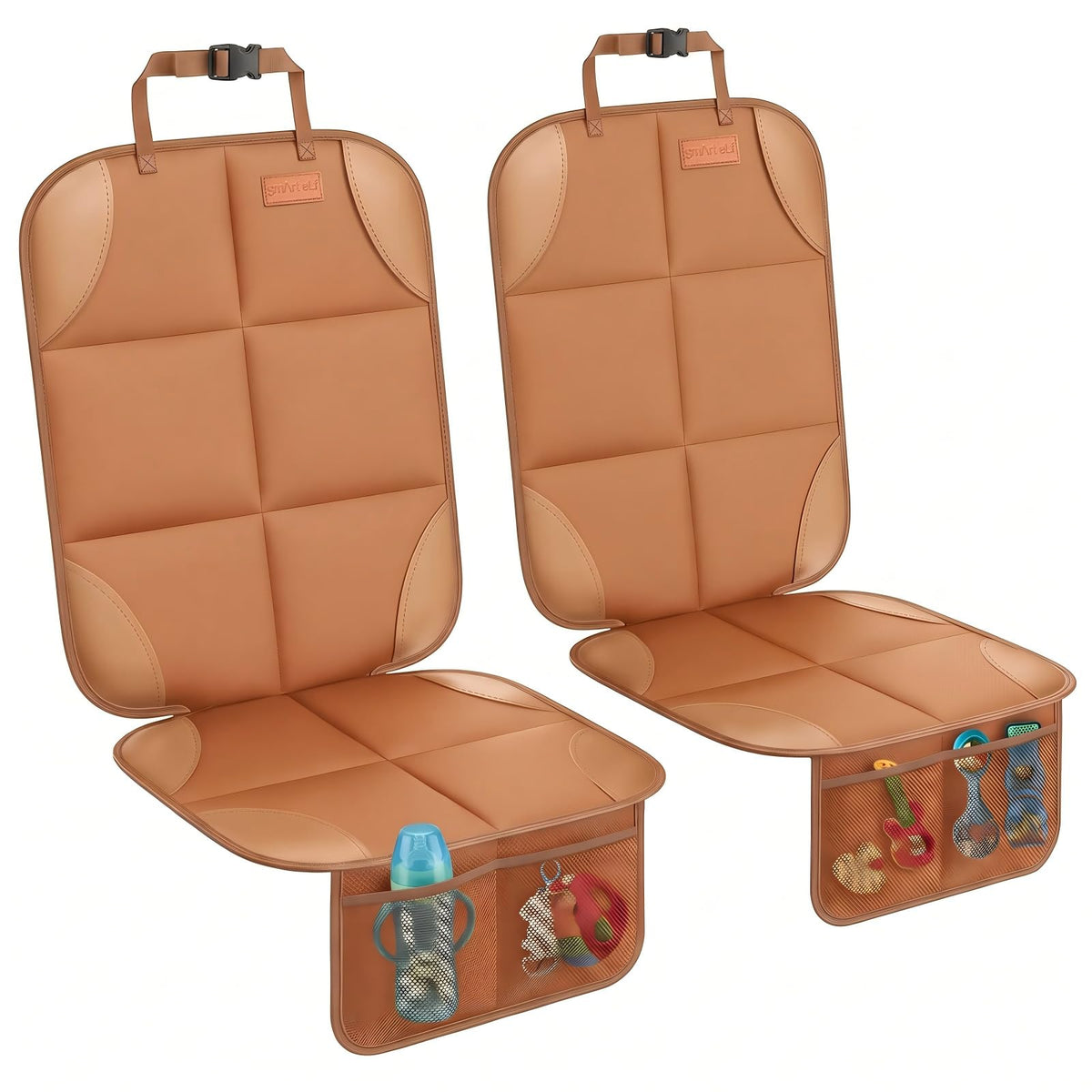 SMART ELF Car Seat Protector 2-Pack, Thick Padding Cushion (Dark - Product Imagery