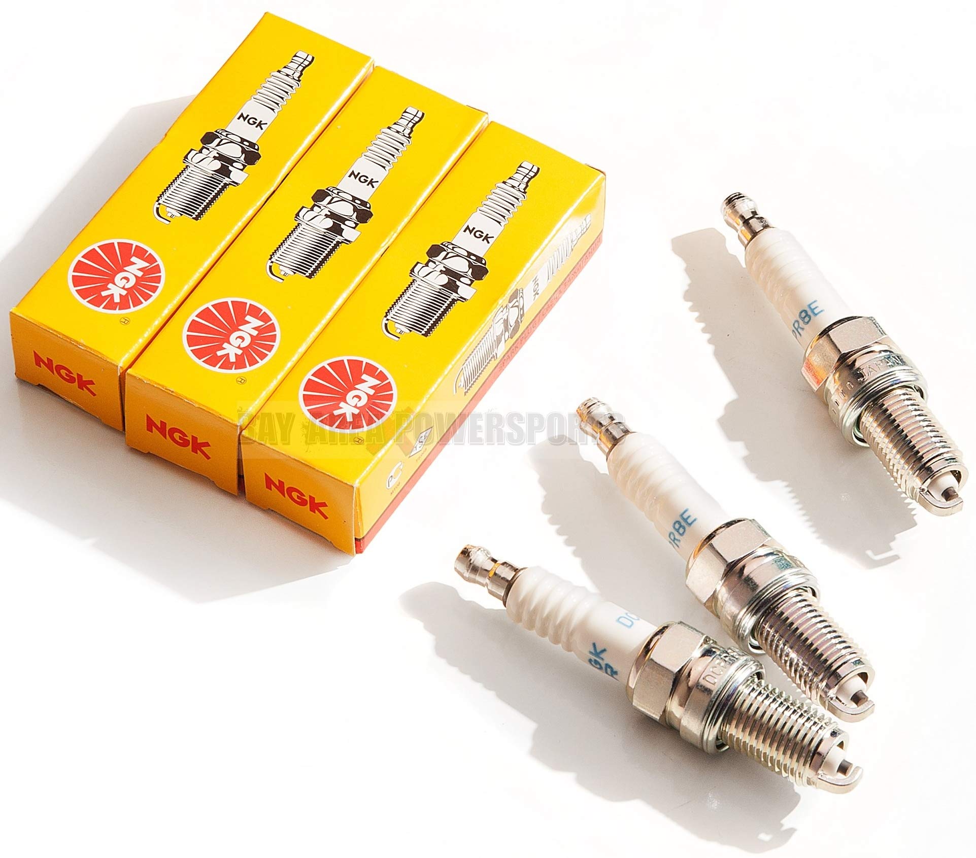 NGK 4339 DCPR8E Compatible With SeaDoo 4-Tec Spark Plug Set All - Product Imagery