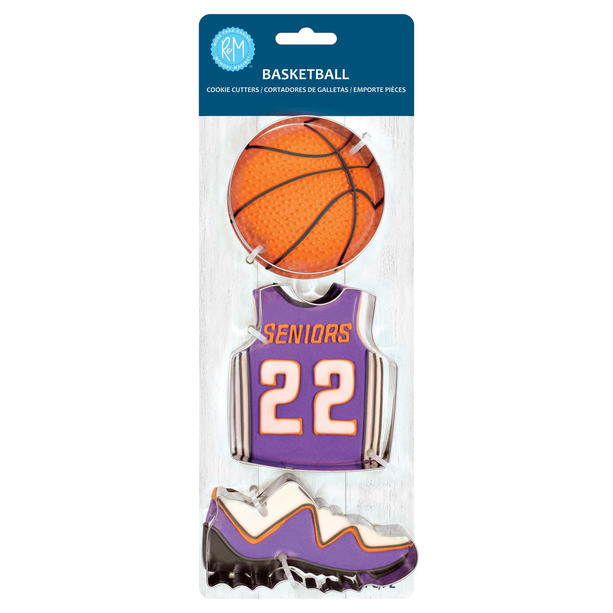 R&M International 5224 Basketball Jersey, Sneaker, and Ball - Product Imagery