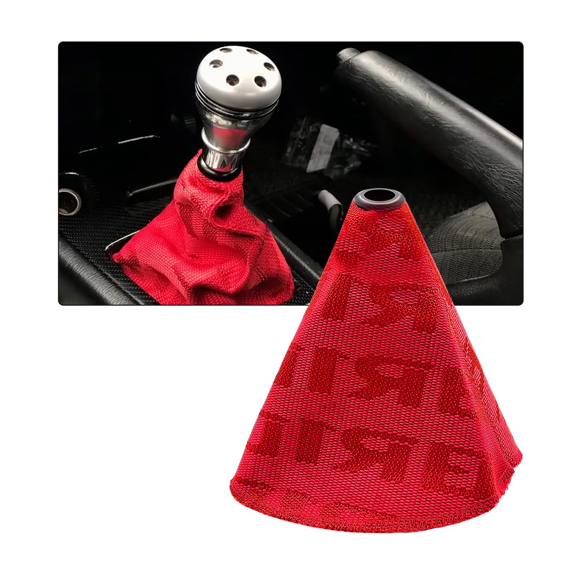 Car Shift Boot Cover, Fabric Shifter Lever Knob Boot Dustproof - Product Imagery