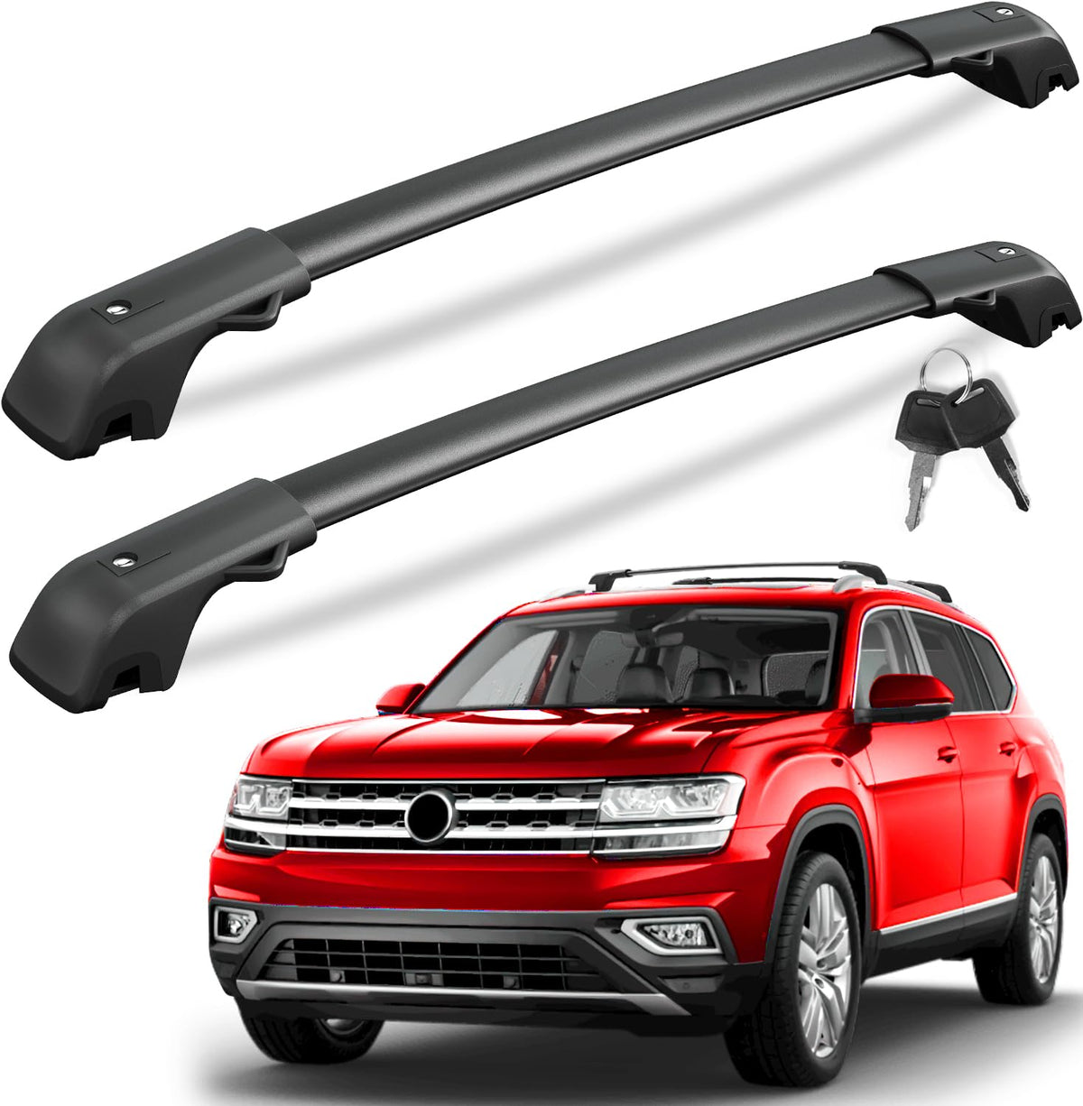 KINGGERI 300lb Roof Rack Cross Bars for Volkswagen VW Atlas - Product Imagery