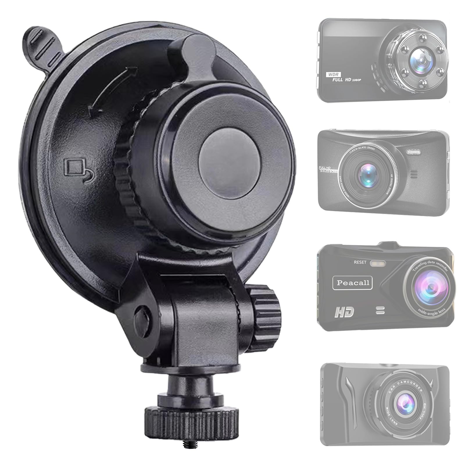 Sportway S501 Dash Cam Suction Mount Holder (5th Gen), - Product Imagery