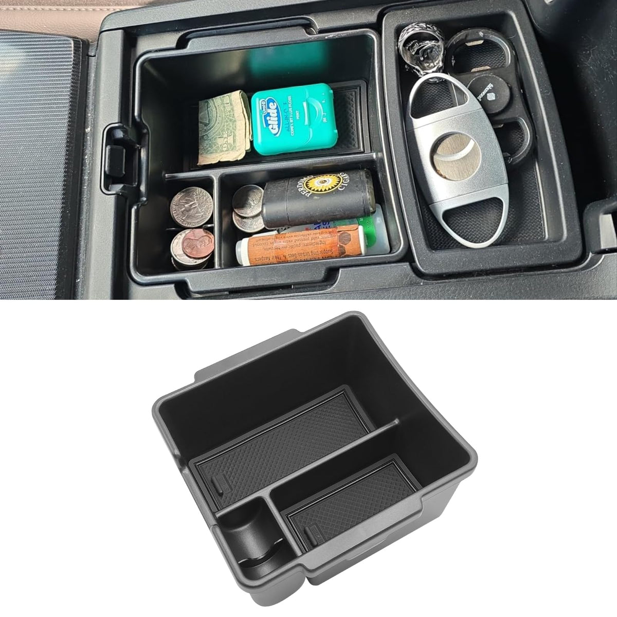 TTCR-II Compatible with Honda Civic Center Console Organizer - Product Imagery