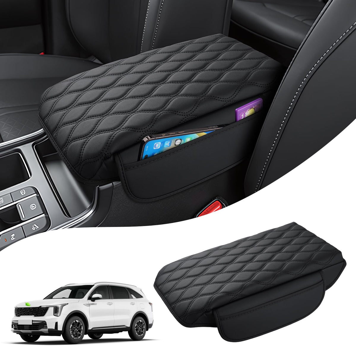 Autorder Center Console Cover for 2021-2025 2026 Kia Sorento - Product Imagery